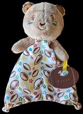 Baby Starters Football Bear Lovey Security Blanket Teether Without Tush Tag