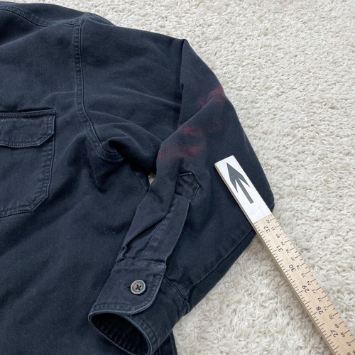 High Sierra Sherpa Mens Large Black Relaxed Fit Fleece Lined Workwear Button Up - Picture 15 of 17