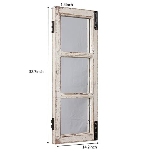 Sintosin Rustic Small Window Pane Mirror Wall Decor Assorted Material Types - Picture 20 of 26