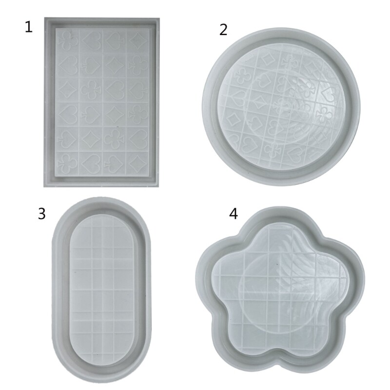 Coasters Resin Mold,Jewelry Box Molds for Resin Casting,Epoxy Resin Tray Mold