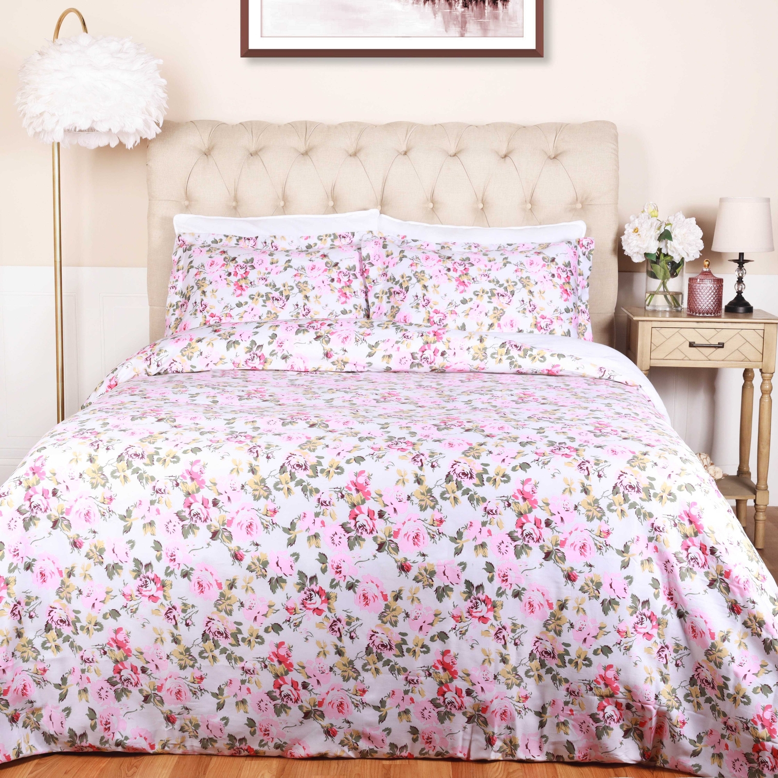 Superior Cotton Vintage Floral Duvet Cover Set with Pillow eBay