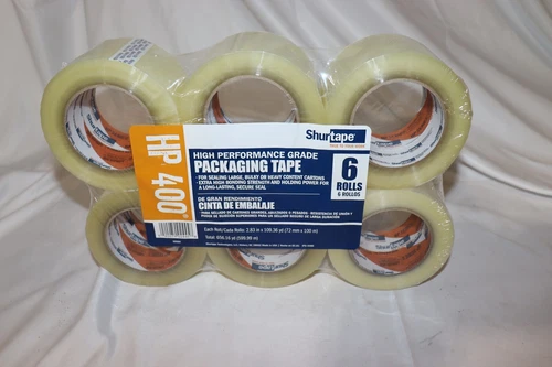 6 Pack - Shurtape Hp 400 Packaging Tape 72mm W x 100M L., 2.83 inch x 109 Yards