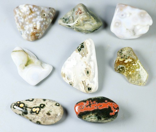 8pcs Amazing Ocean Jasper Crystal Agate Round Pendant Jasper Reiki Stone - Picture 9 of 10