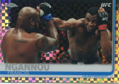 2019 Topps UFC Chrome FRANCIS NGANNOU X-Fractor Refractor Card No 55