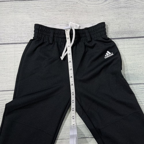 Adidas Sport Black Elastic Sport Pants Kids XS ActiveWear Training ClimaLite - Picture 4 of 12