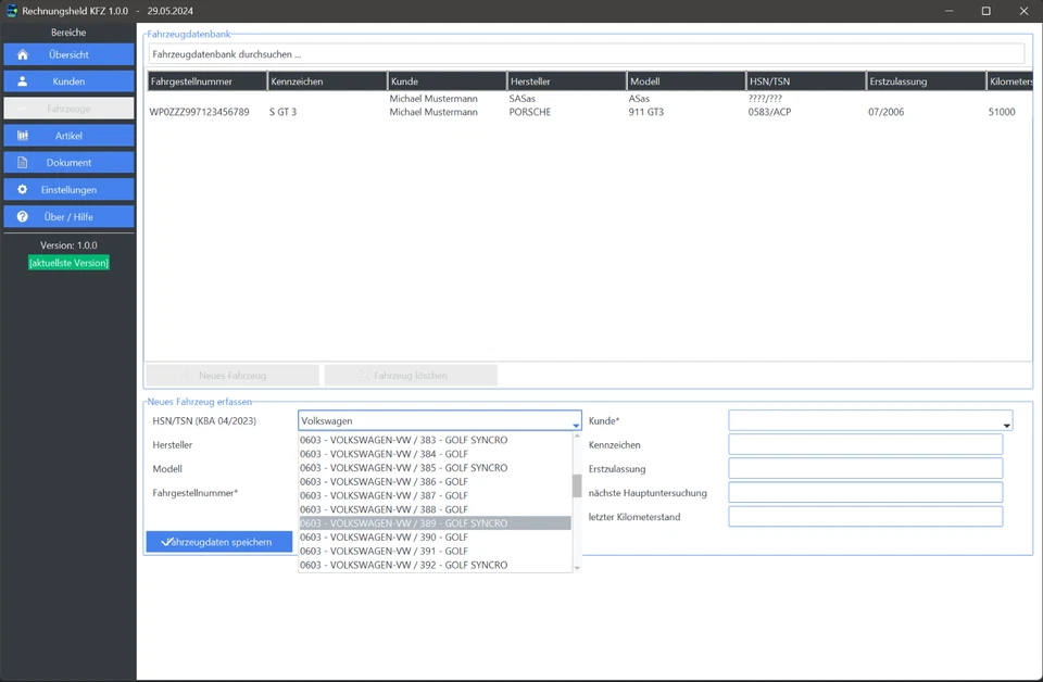 KFZ PDF Rechnungsprogramm, Werkstatt Software, Autowerkstatt Programm, Pkw - Bild 3 von 4