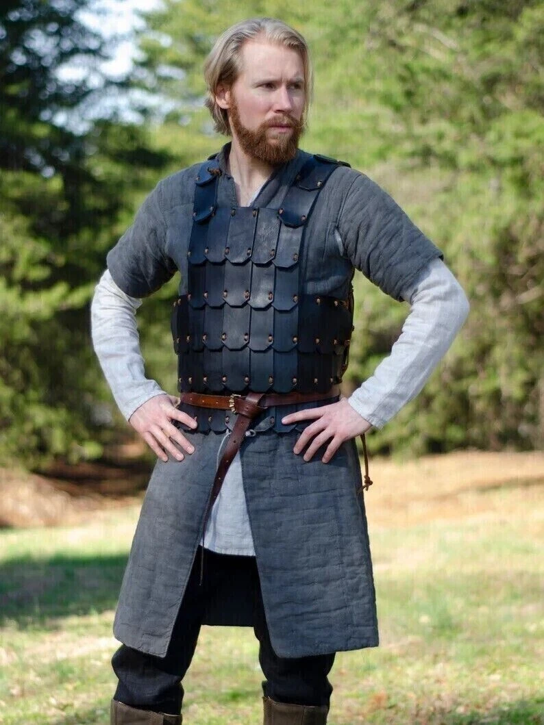 Viking Leather Lamellar Armor SCA Cosplay Armor Costume LARP reenactment