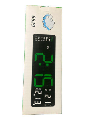 LED Large Digital Wall Clock Alarm Date Temperature Display with Remote Control
