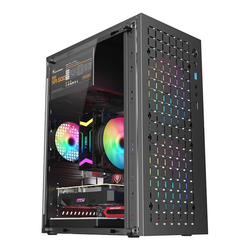 Micro ATX/ITX Transparent DIY PC Case Glass Desktop Computer Case HDD*2+SSD* JFD - Afbeelding 7 van 14