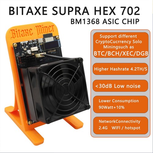 Bitaxe Supra Hex 702 Upgrade Gamma 601 4.2Th/s 2.4g WiFi 90W Bitcoin Miner US EU - Picture 2 of 4