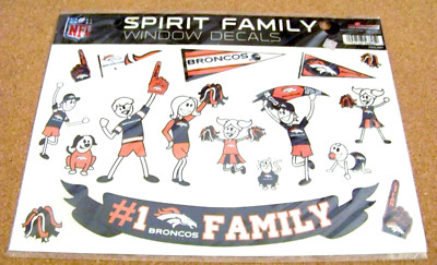 Denver Broncos Spirit Family Window Decals 17 - individual decals NFL