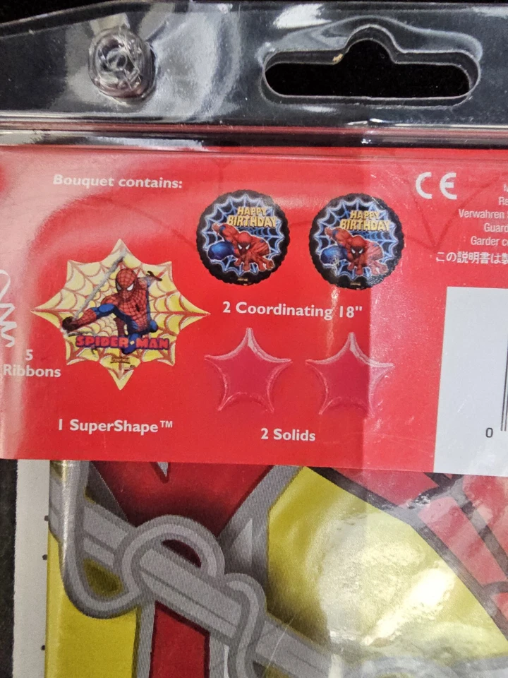 Lot 2 Marvel Ultimate Spider-Man Birthday Party 5CT Foil Balloon Bouquet Figure - Image 3 of 4