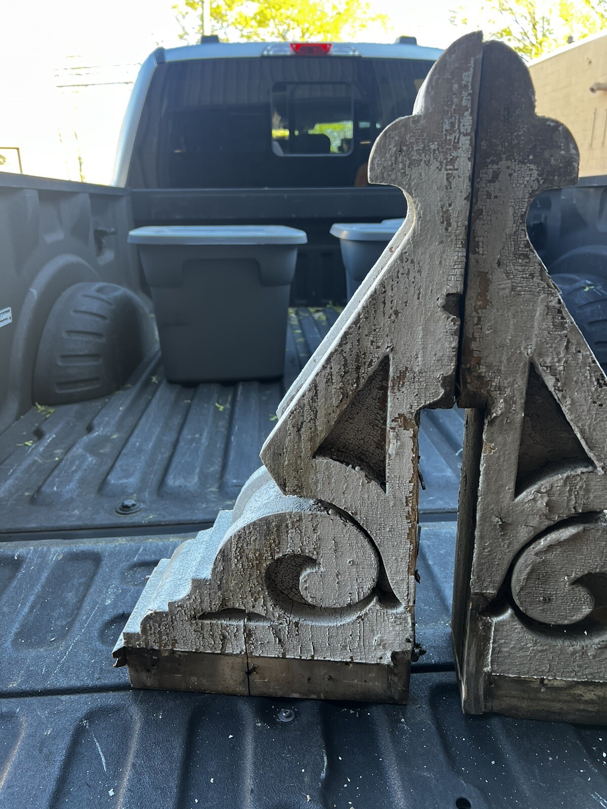 pretty pair c1880 victorian gingerbread porch OR eave corbel brackets