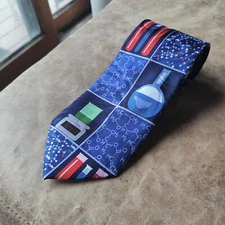 Steven Harris Chemistry Science Necktie Scientist Lab Beaker Test Tube 1991