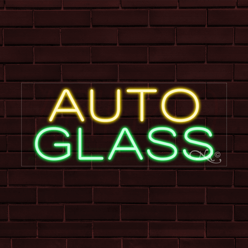 BRAND NEW "AUTO GLASS" 30x12X1 INCH LED FLEX INDOOR SIGN 30011 - Picture 1 of 1