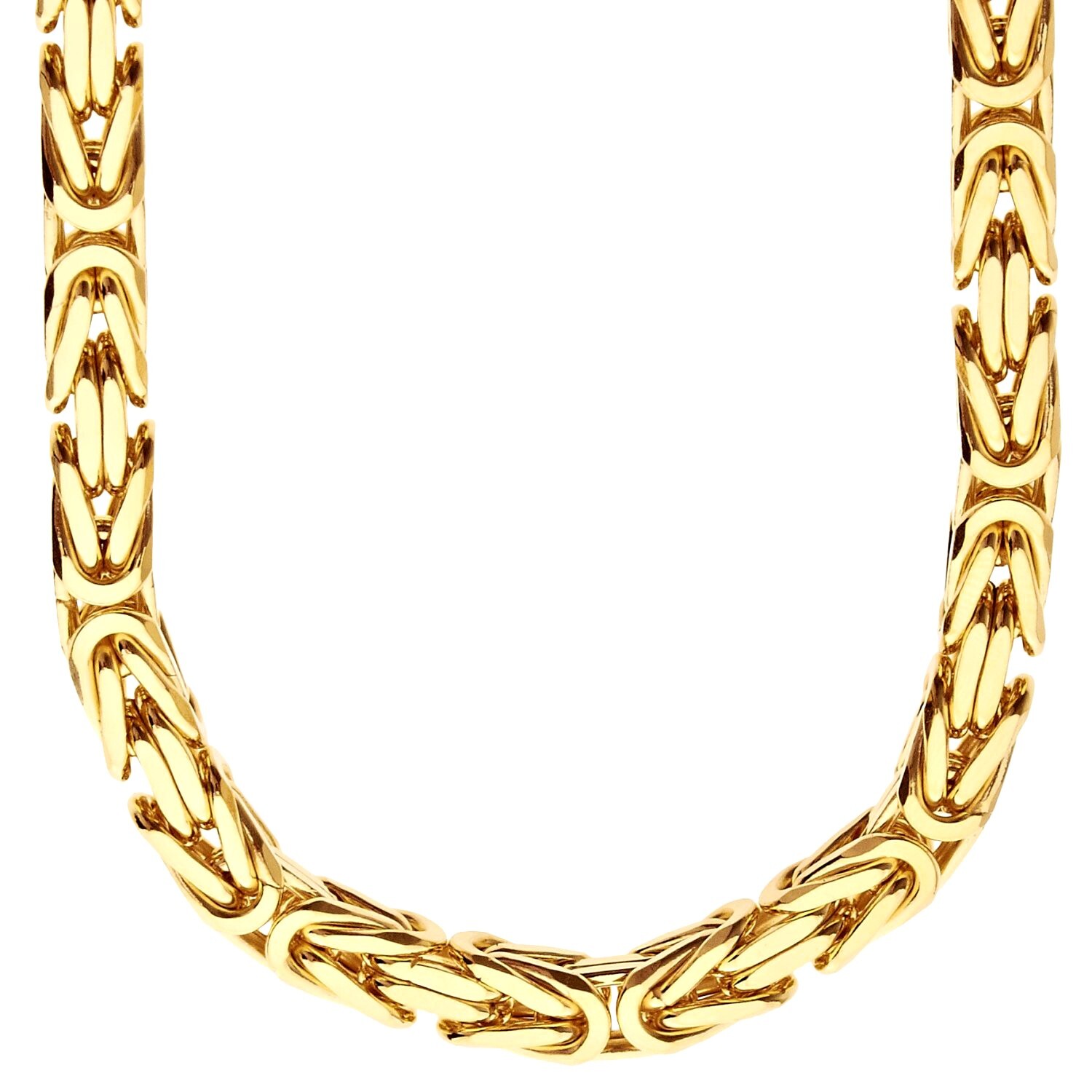 Sterling 925er Silber Knigskette - BYZANTIN 8x8mm gold 114890₽