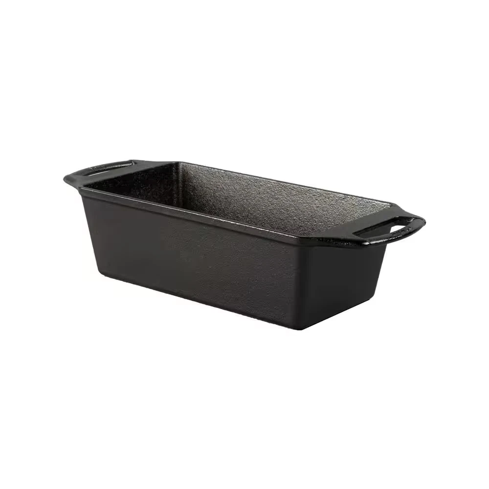 Lodge Cast Iron Bread Loaf Pan Rectangle Bakeware Baking Broiler Durable Black
Opens in a new window