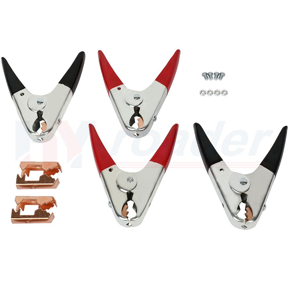2 Pair Battery Booster Cable Parrot Clamps Heavy Duty 1100AMP Jumper