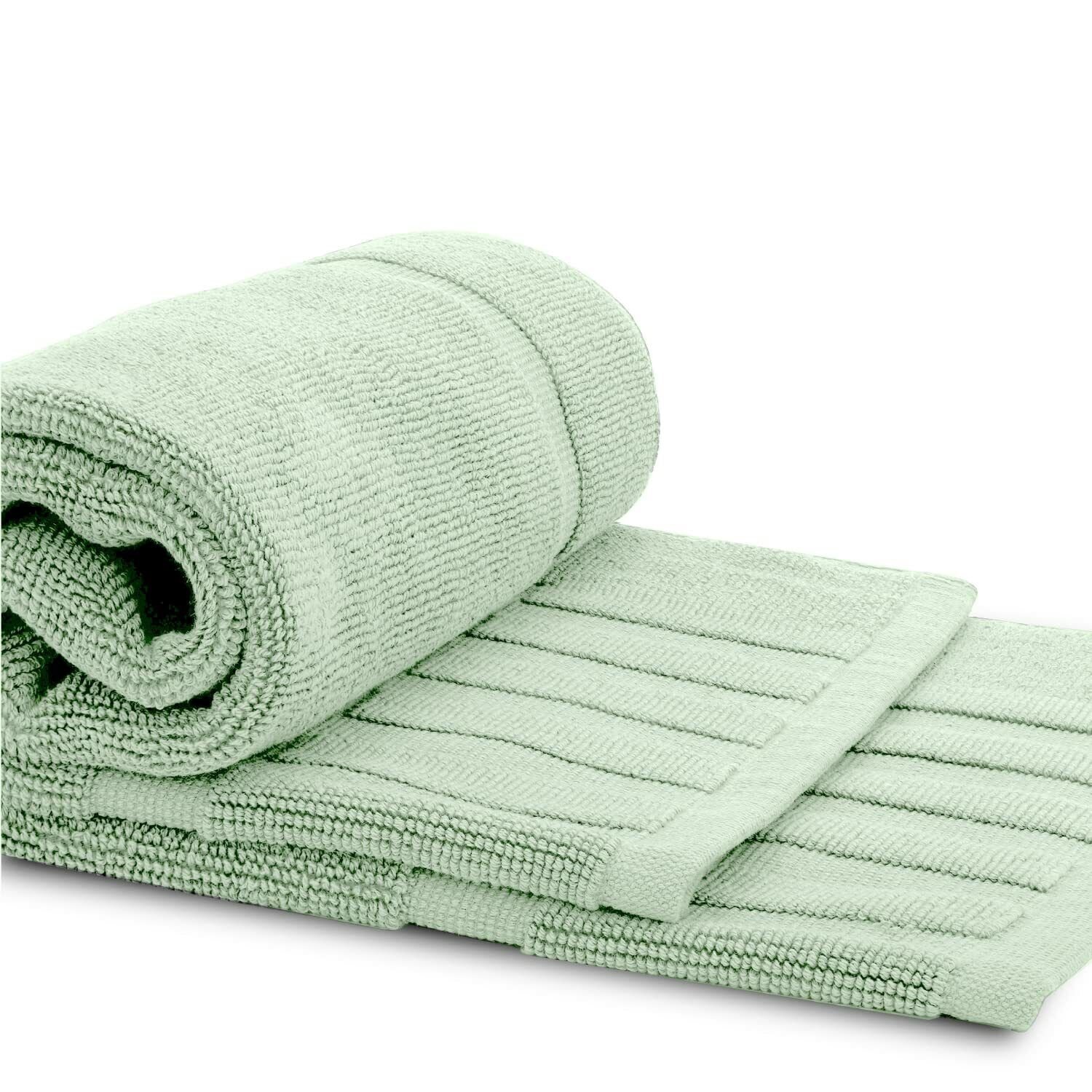 White Classic Luxury Bath Mat Floor Towel Set 100 Cotton 22x34, 2