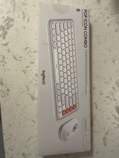 LOGITECH Pop Icon Combo Wireless Keyboard Mouse Set - White