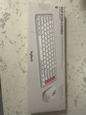 LOGITECH Pop Icon Combo Wireless Keyboard & Mouse Set - White