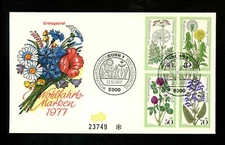Postal History Germany FDC #B542-B545 plants flowers 1977