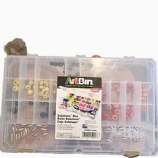 Art Bin Lrg Solutions Box Art & Craft Organizer  Dividers & Beads NWT Starter Se