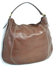 Talbots Brown Genuine Leather Hobo Shoulder Handbag Extra  Large   