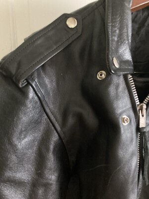 Vintage 80s Black Genuine Echtes Leather Biker Motorcycle Vintage 80s Black Genuine Echtes Leather Biker Motorcycle