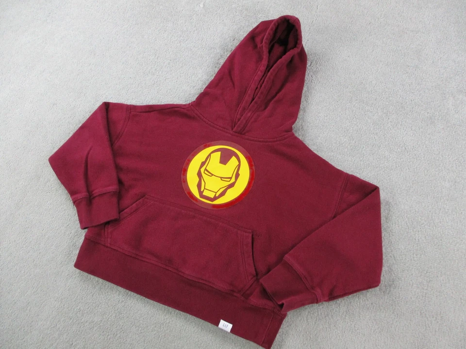 Suéter Gap Niños Extra Pequeño Rojo Sudadera con Capucha Marvel Iron Man Sudadera Niños 4-5 Foto 2 de 4