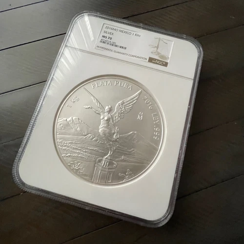 2016 Mo Mexico 1 Kilo .999 Fine Silver Libertad Coin NGC MS70