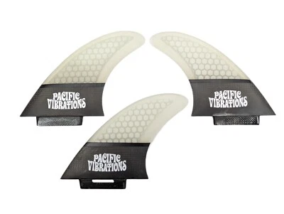 Pacific Vibrations Am Medium LokBox Lok Box SURFBOARD TRI 3 Honeycomb Fins