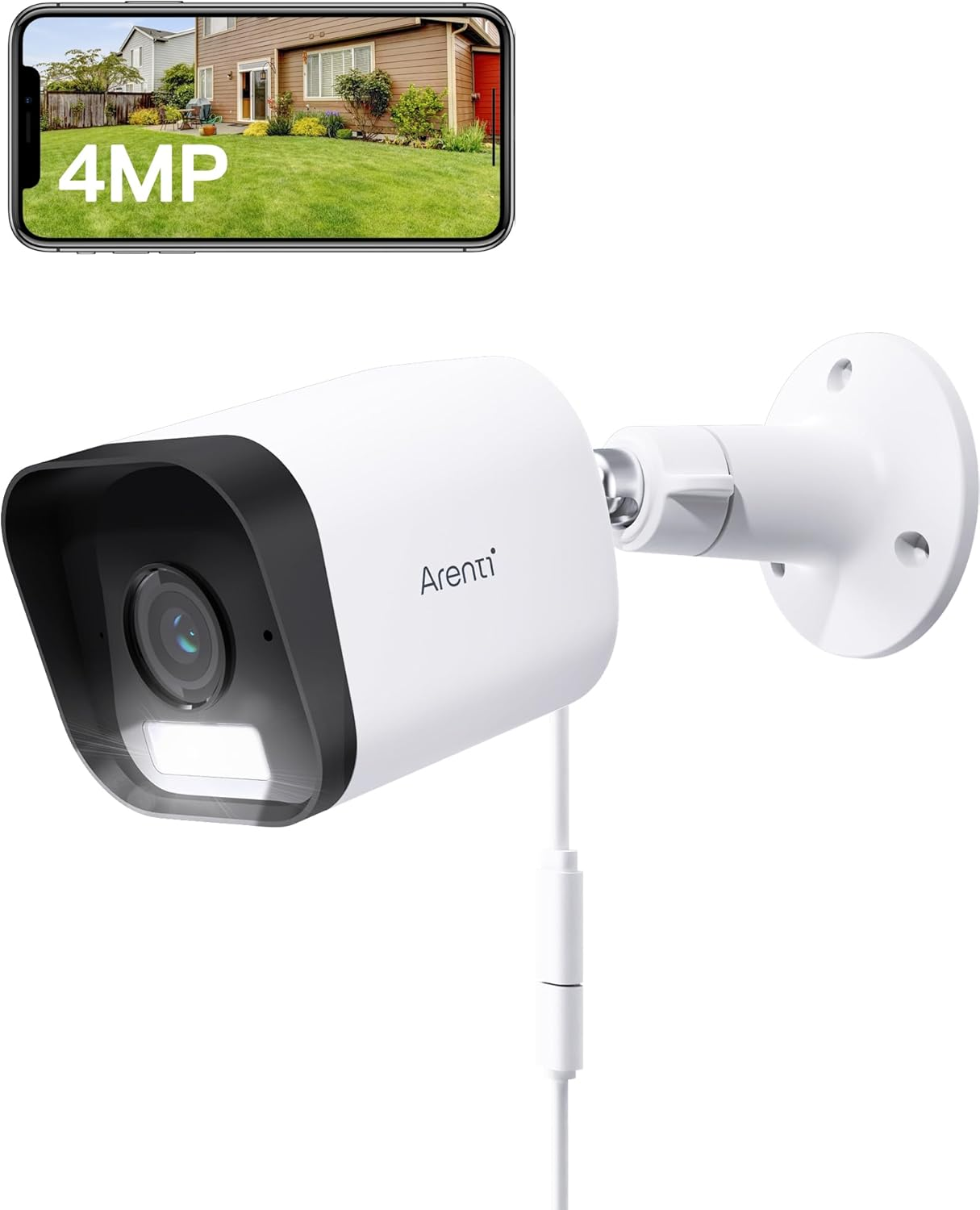 📹 4MP Outdoor Security Camera 🌟 Spotlight, Night Vision & Alarm!
