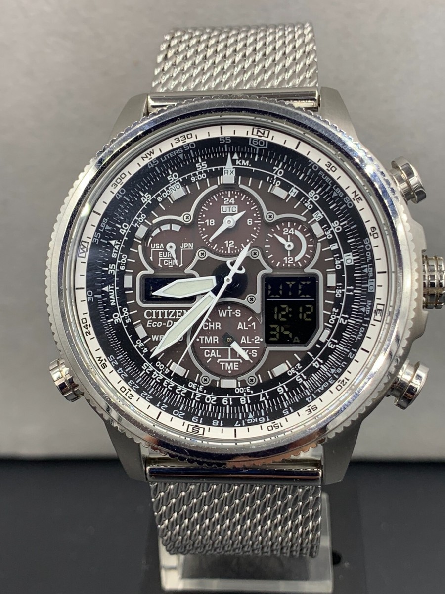 【美品】CITIZEN NAVIHAWK エコドライブ JY8030-83E Citizen watch JY8030-83E Promaster Navihawk AT Eco-Drive