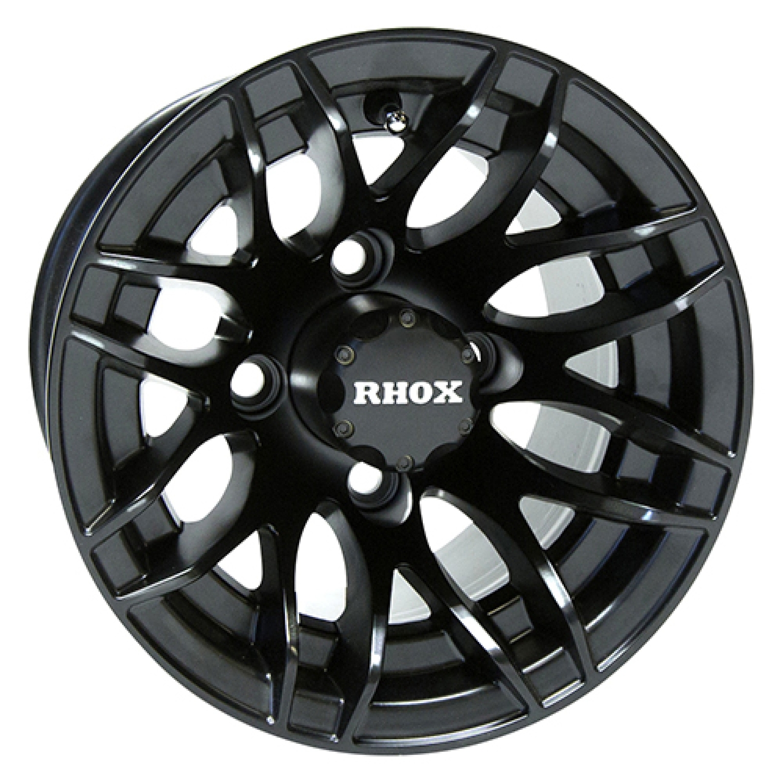 Wheel Gloss RHOX RX175, Gloss Black, 10x7 ET 25 Golf Carts; TIRRX175