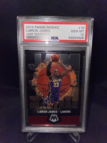 Mosaic Prizm 2019-20 NBA Lakers Lebron James Jam Masters Card *GEM MINT PSA 10*