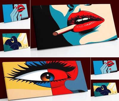 Comic Schöne Frau Smart Girl Mode Kunst Retro Poster Leinwand Wandbild Kunstdruck
