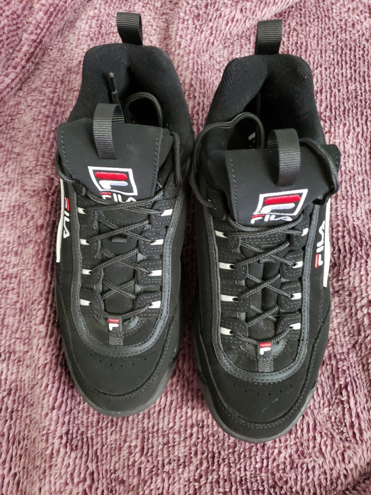 SAOLA Scarpe Fila nere comode casual classiche morbide pizzo US donna 7M