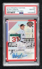 2024 Prospect Edition Red Prizm Signatures Blake Larson PSA 10 GEM MT Auto 8d2