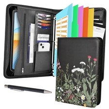 Portfolio Binder, Includes 5 Folder Index Dividers and 3 Printed Black