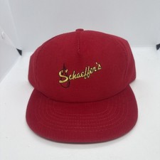 Vintage New Snapback Hat Schaeffer Red Corduroy Hat Made In USA Stylemaster