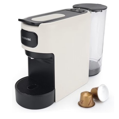 BURRVIBE Mini Espresso Machine 20 Bar Nespresso Original Compatible Cream 40oz