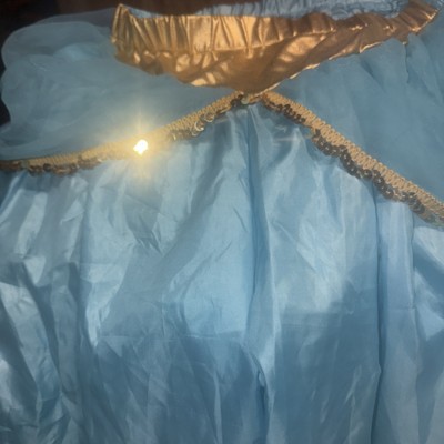 Little Adventures Size 7-9 Jasamine Blue Gold Trim Pants