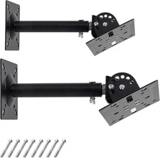 Universal Speaker Wall Ceiling Mounts Support up to 80Lb,Heavy Duty Dual Black B