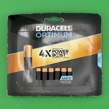 Duracell Optimum AAA Alkaline Batteries 12-Pack 1.5V Exp 12/2030