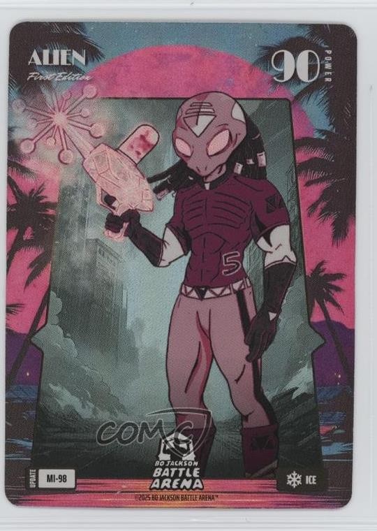 2025 Bo Jackson Battle Arena TCG Alpha Update Miami Ice Battlefoil Alien #MI-98