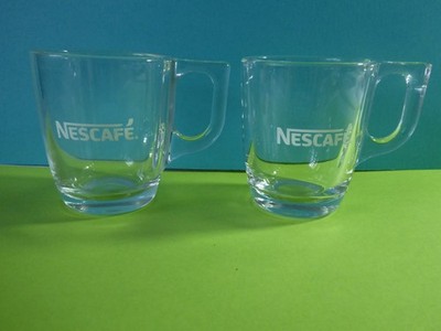 2 NESCAFÉ  Espressotassen aus Glas Transparent Neu