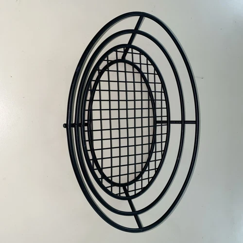 Black Oval Metal Wire Basket Iron Powder Coated , Serving Tray