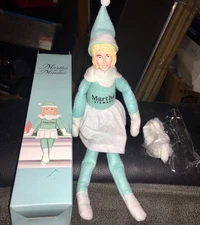 MARTHA On The Mantel  Martha Stewart Plush w/shawl 10.5 In. Christmas Elf in Box