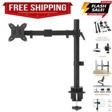 Adjustable Single Computer Monitor Desk Mount Arm, Holds up to 32" and Ultraw...